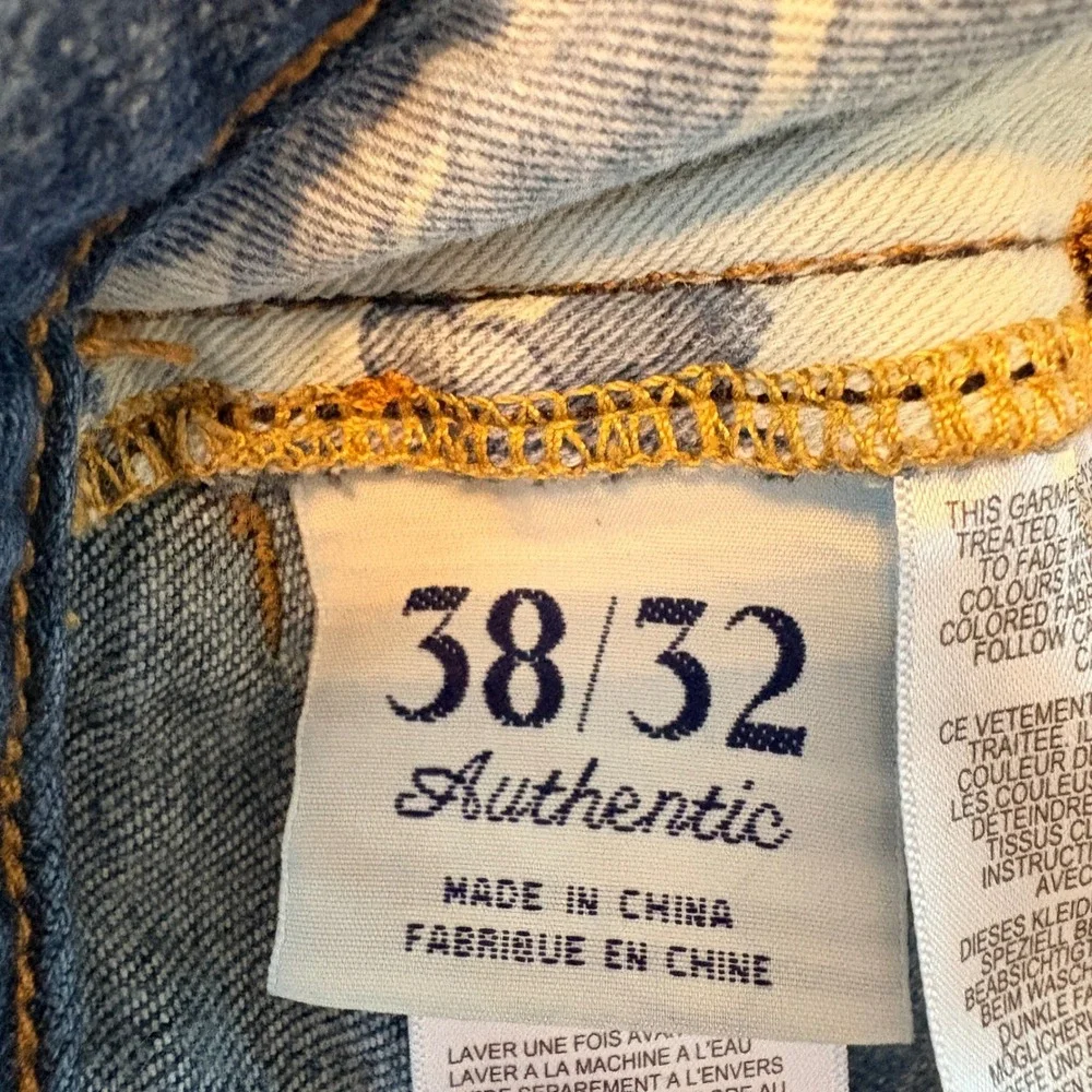 Tommy Bahama Authentic Straight Leg Jeans Mens 38x32 Blue Tencel Blend Casual